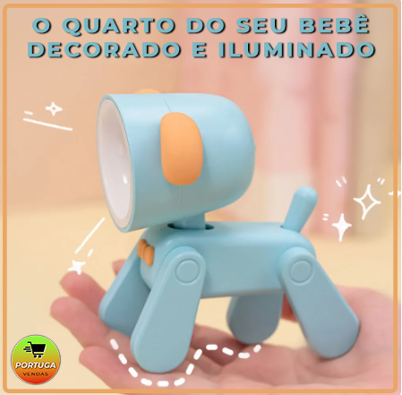 Mini Luminária Infantil Em LED (cachorro ou alce)