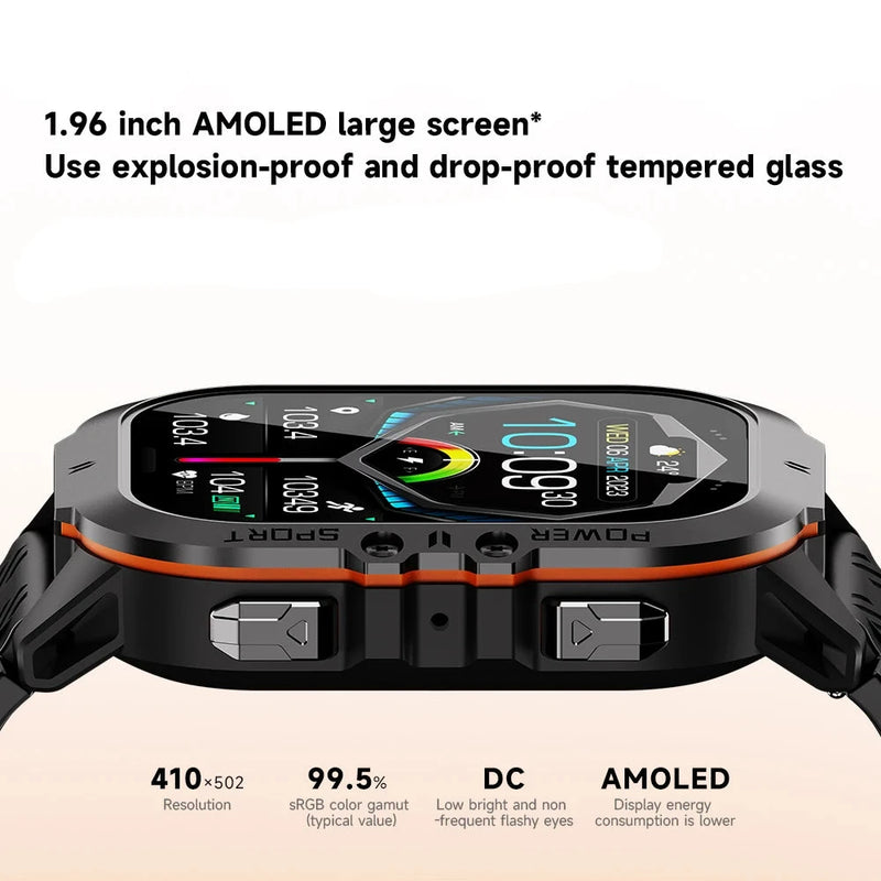 Smart Watch SPARK XX (100 modos de esporte, tela de amoled 1.96" à prova d'água)